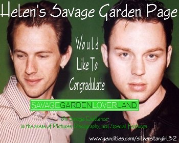 Helen's Savage Garden Page's Award